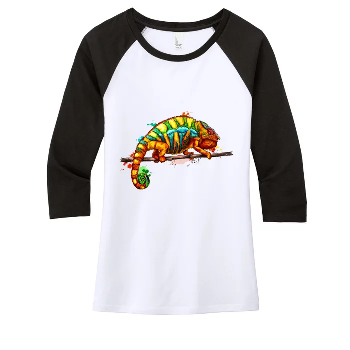 Chameleon From A Splash Women's Tri-Blend 3/4-Sleeve Raglan Shirt