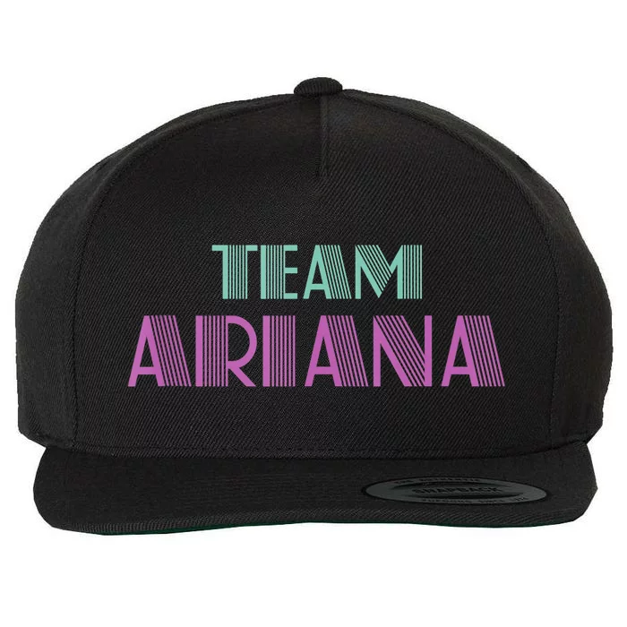 Cheer For Ariana, Show Support Be On Team Ariana | 90s Style Design Wool Snapback Cap