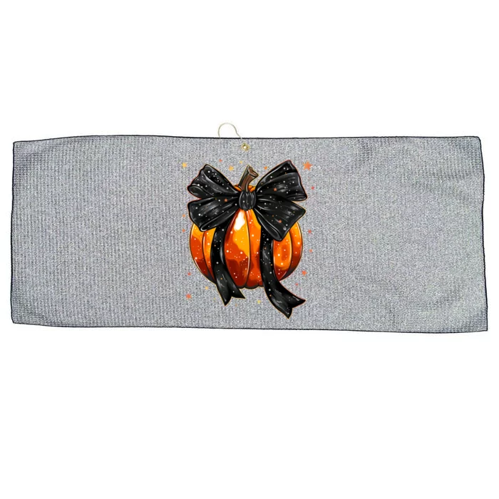 Cute Fall Autumn Halloween Pumpkin Large Microfiber Waffle Golf Towel