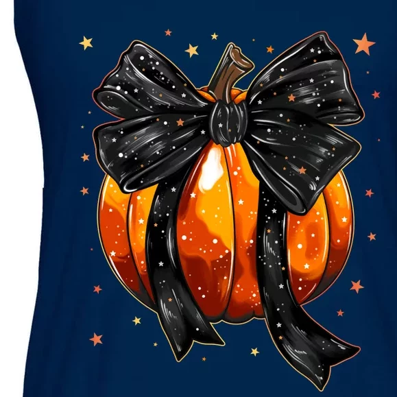 Cute Fall Autumn Halloween Pumpkin Ladies Essential Flowy Tank