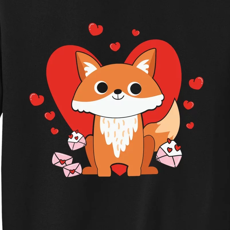 Cute Fox Animal Valentine Gift For Valentine Day Sweatshirt