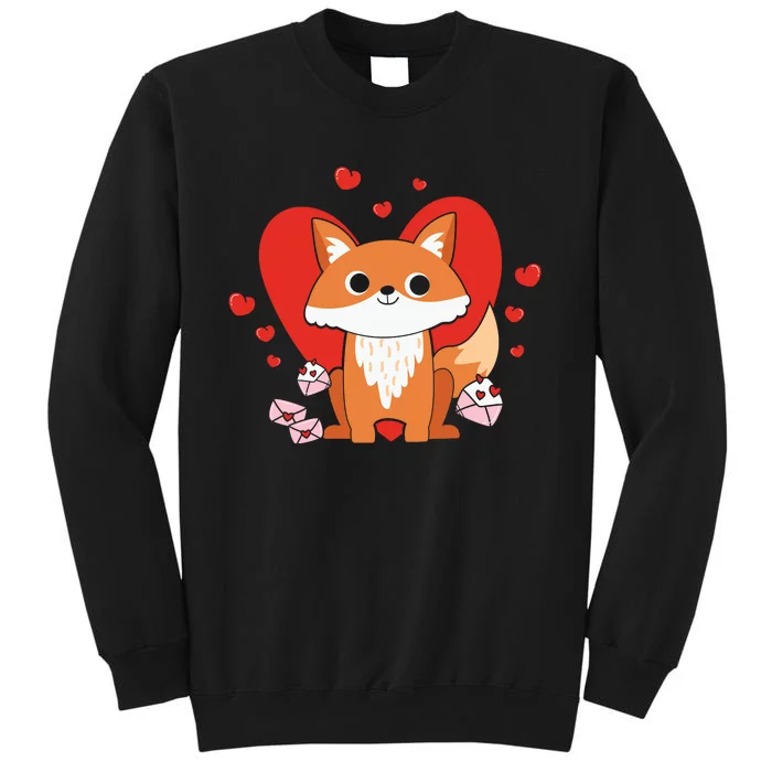 Cute Fox Animal Valentine Gift For Valentine Day Sweatshirt