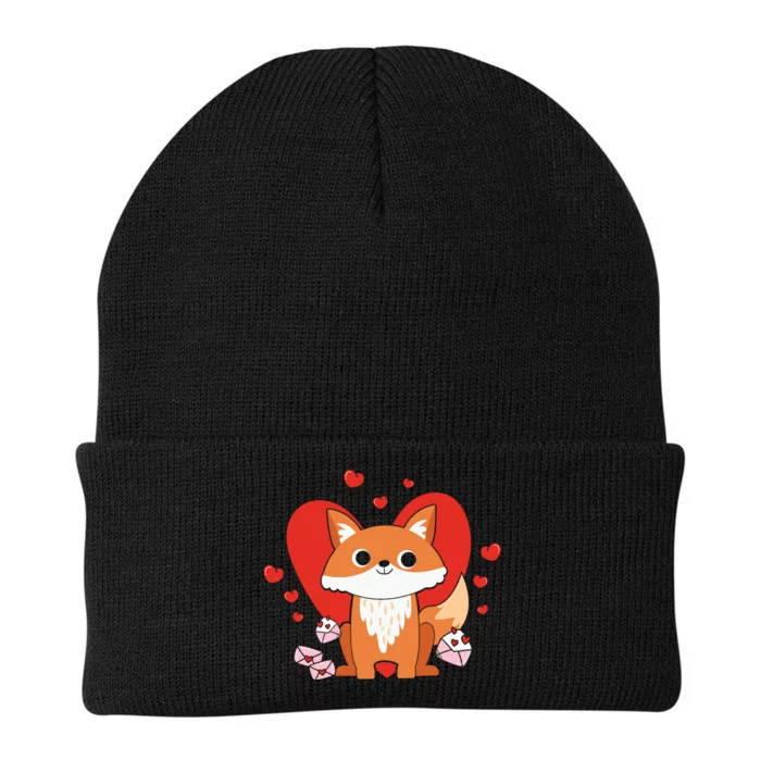 Cute Fox Animal Valentine Gift For Valentine Day Knit Cap Winter Beanie