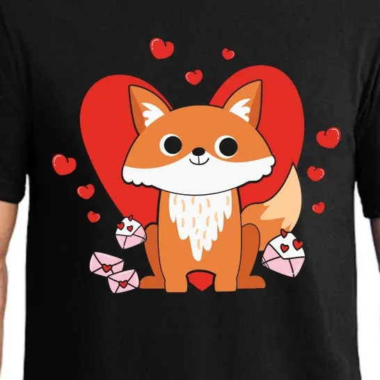 Cute Fox Animal Valentine Gift For Valentine Day Pajama Set