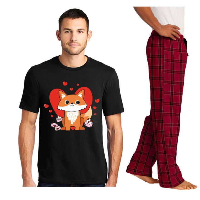 Cute Fox Animal Valentine Gift For Valentine Day Pajama Set