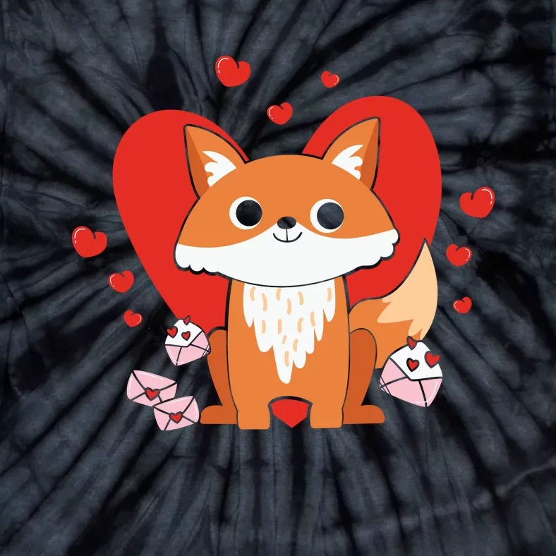 Cute Fox Animal Valentine Gift For Valentine Day Tie-Dye T-Shirt