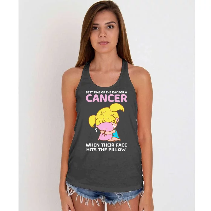 Cancer Facts Astrology Horoscope Zodiac Sign Birthday Women's Knotted Racerback Tank