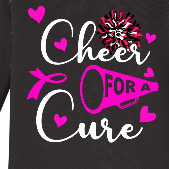 Cheer For A Cure Breast Cancer Awareness Baby Long Sleeve Bodysuit