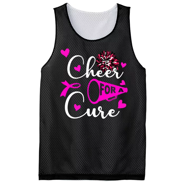 Cheer For A Cure Breast Cancer Awareness Mesh Reversible Basketball Jersey Tank