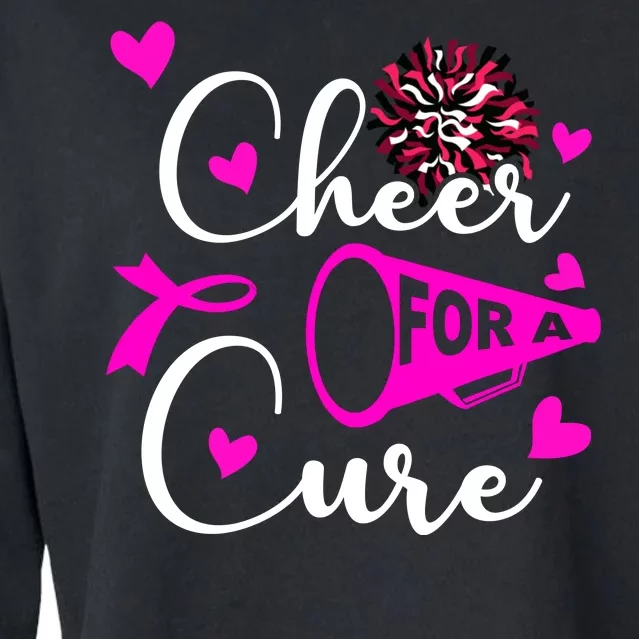 Cheer For A Cure Breast Cancer Awareness Cropped Pullover Crew