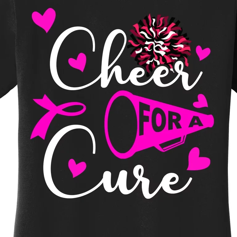 Cheer For A Cure Breast Cancer Awareness Women's T-Shirt