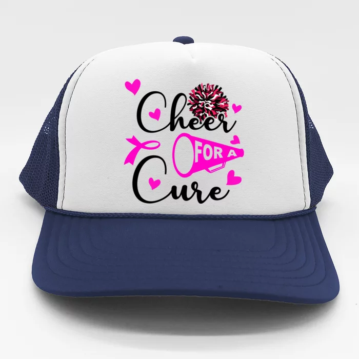 Cheer For A Cure Breast Cancer Awareness Trucker Hat