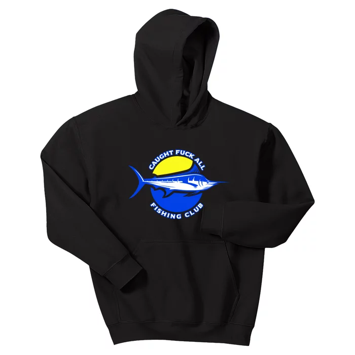 Caught Fuck All Fishing Club Kids Hoodie