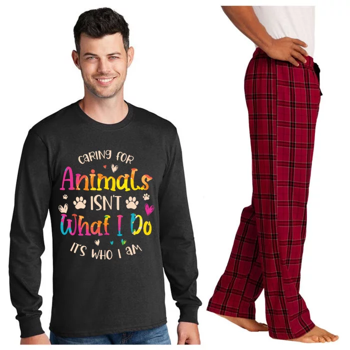 Caring For Animals Isnt What I Do Its Who Animal Rescue Long Sleeve Pajama Set