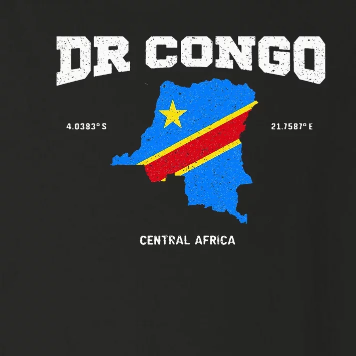 Congolese Flag And Map Dr. Congo Coordinates Toddler Long Sleeve Shirt