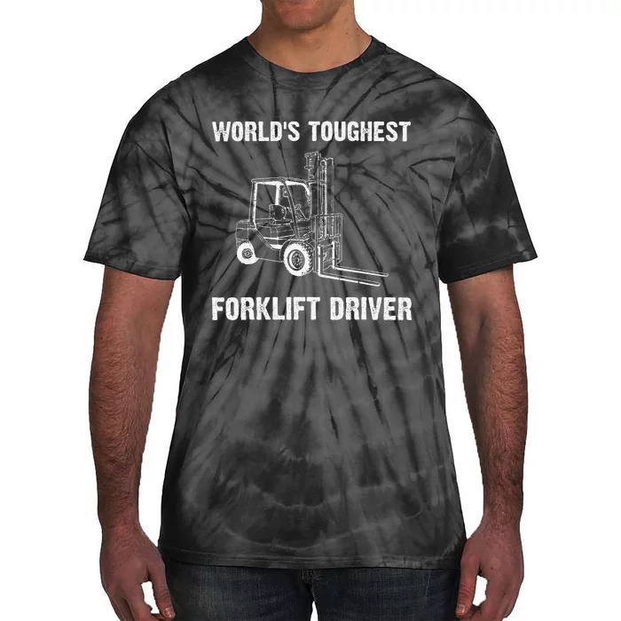 Cool Forklift Art For Fork Lift Certified Operator Tie-Dye T-Shirt