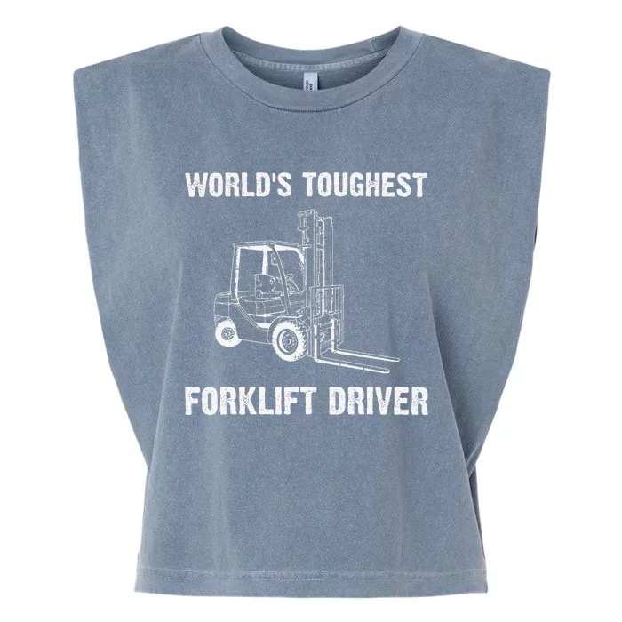 Cool Forklift Art For Fork Lift Certified Operator Garment-Dyed Women's Muscle Tee