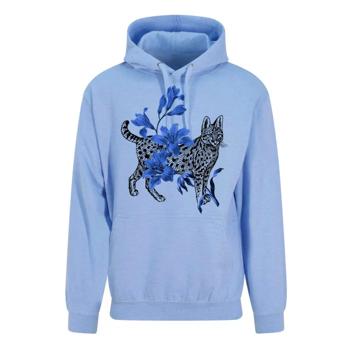 Cat Flower Art Cute Unisex Surf Hoodie