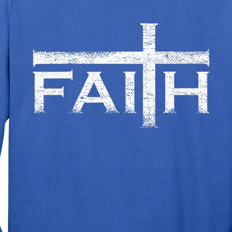 Christian Faith And Cross Jesus Believer Gift For Gift Tall Long Sleeve T-Shirt