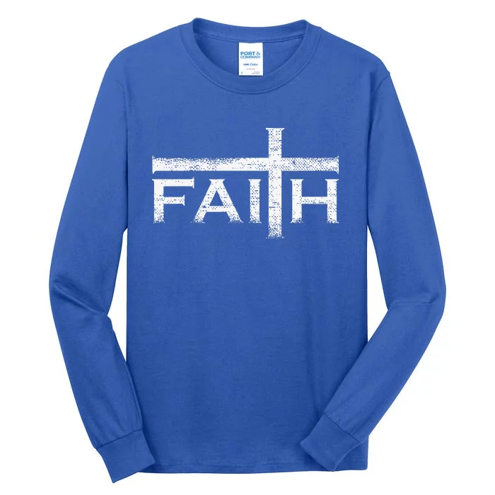 Christian Faith And Cross Jesus Believer Gift For Gift Tall Long Sleeve T-Shirt