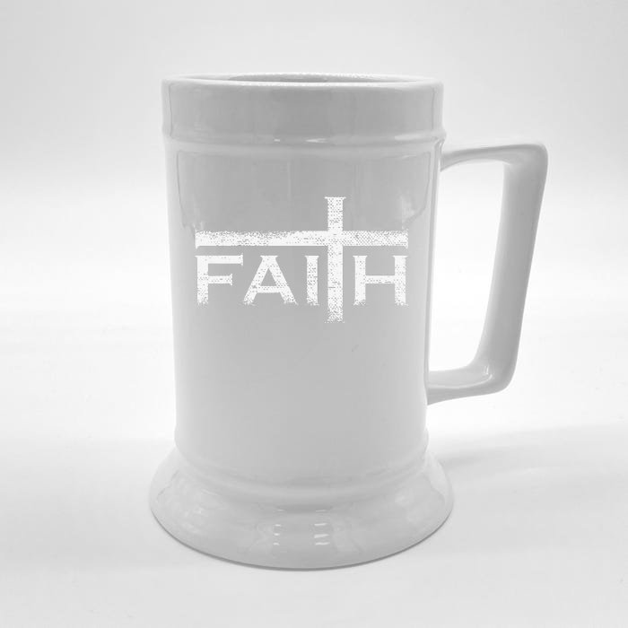 Christian Faith And Cross Jesus Believer Gift For Gift Front & Back Beer Stein