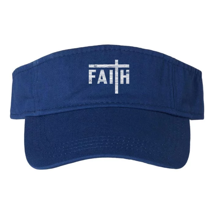 Christian Faith And Cross Jesus Believer Gift For Valucap Bio-Washed Visor