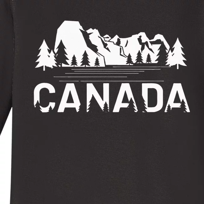 Canada Forest And Mountains Lake Louise Alberta Souvenir Baby Long Sleeve Bodysuit