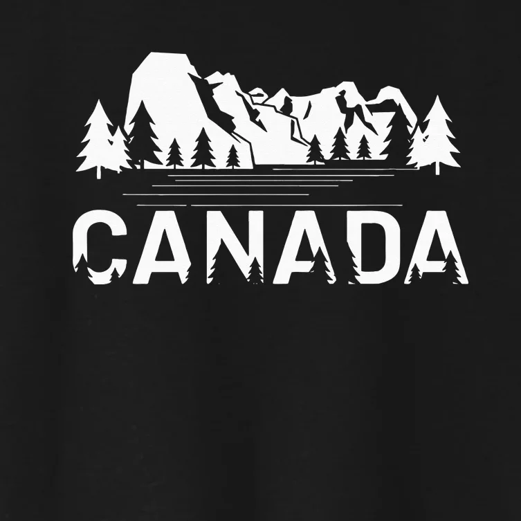 Canada Forest And Mountains Lake Louise Alberta Souvenir Women's Crop Top Tee