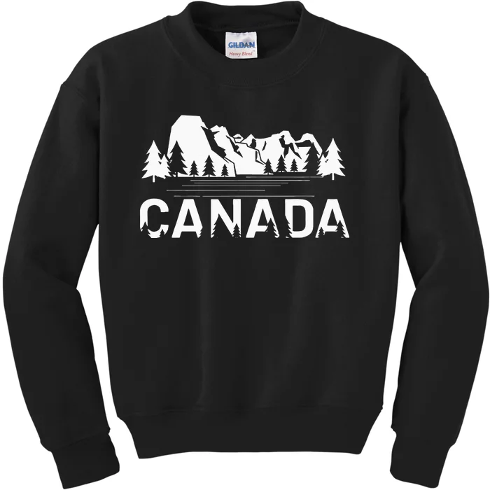 Canada Forest And Mountains Lake Louise Alberta Souvenir Kids Sweatshirt