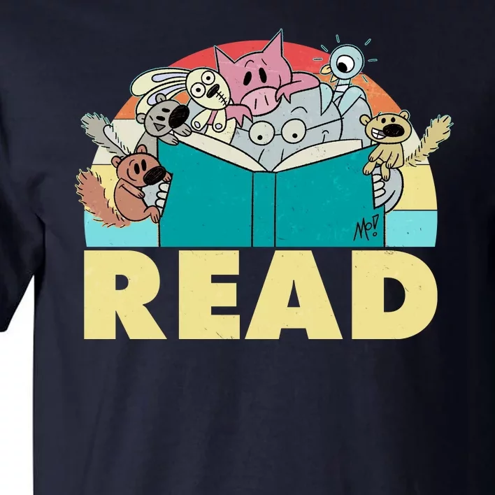 Cute Funny Animals Read Reading Book Lover Fan Tall T-Shirt