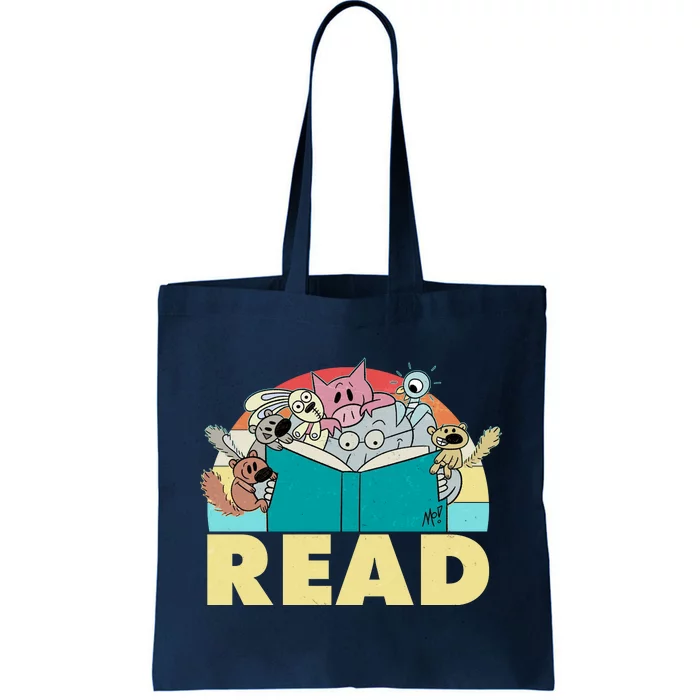 Cute Funny Animals Read Reading Book Lover Fan Tote Bag