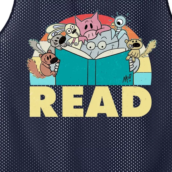 Cute Funny Animals Read Reading Book Lover Fan Mesh Reversible Basketball Jersey Tank