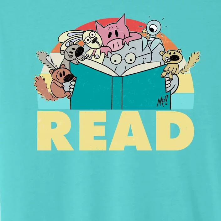 Cute Funny Animals Read Reading Book Lover Fan ChromaSoft Performance T-Shirt