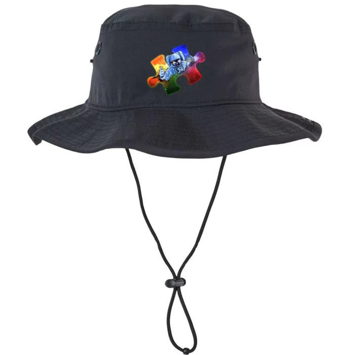 Cool Funny Autism Awareness Galaxy Puzzle Piece Astronaut Legacy Cool Fit Booney Bucket Hat