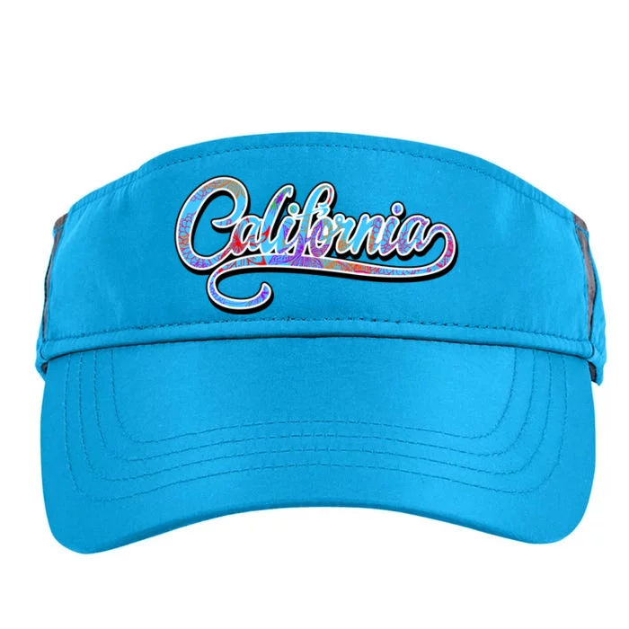 California Flower And Palm Adult Drive Performance Visor