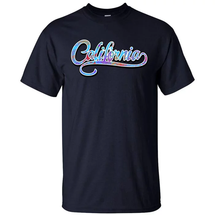 California Flower And Palm Tall T-Shirt