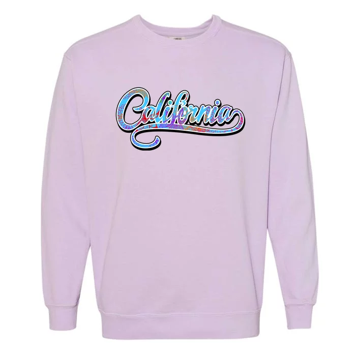 California Flower And Palm Garment-Dyed Sweatshirt