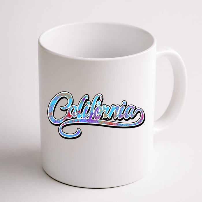 California Flower And Palm Front & Back Coffee Mug