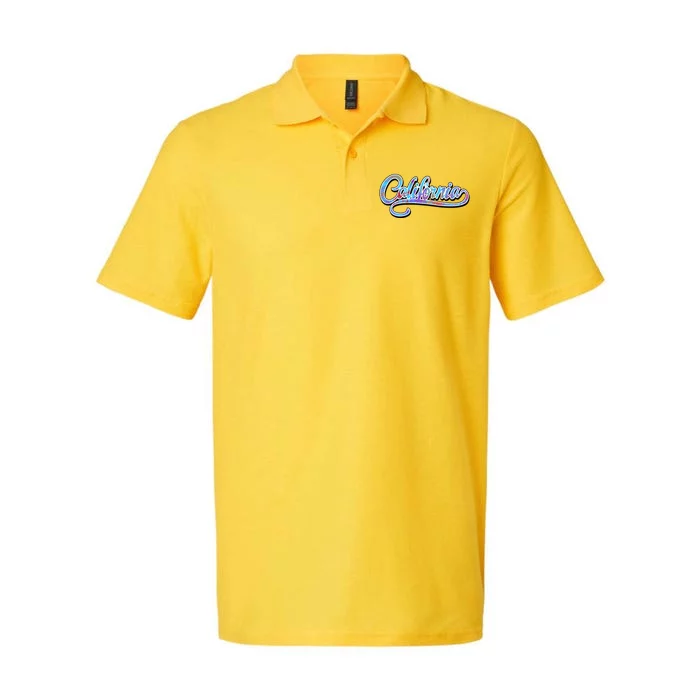 California Flower And Palm Softstyle Adult Sport Polo