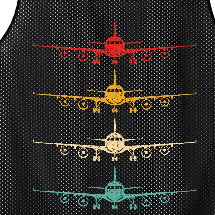 Colorful Flying Airplanes Airline Pilot Airplane Aircraft Mesh Reversible Basketball Jersey Tank