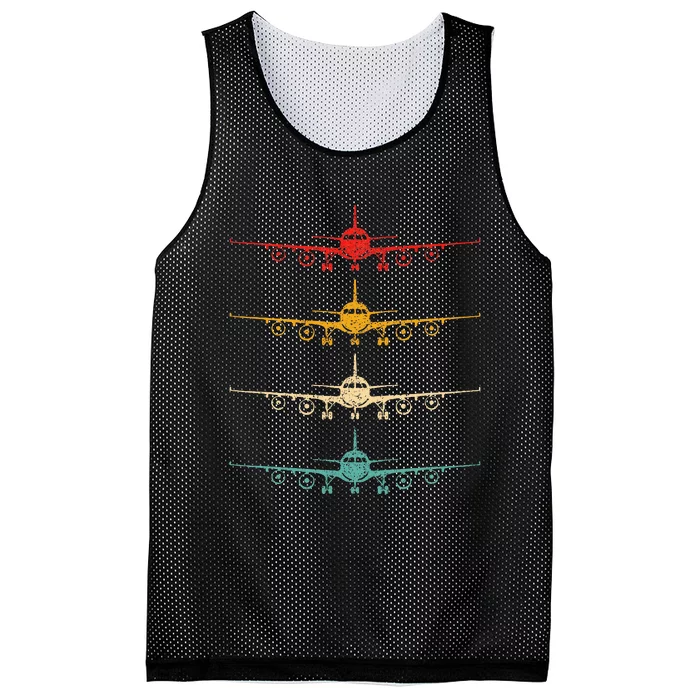 Colorful Flying Airplanes Airline Pilot Airplane Aircraft Mesh Reversible Basketball Jersey Tank