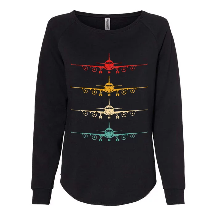 Colorful Flying Airplanes Airline Pilot Airplane Aircraft Womens California Wash Sweatshirt