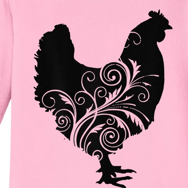 Chicken Farm Animal Poultry Farmer Gift Baby Long Sleeve Bodysuit