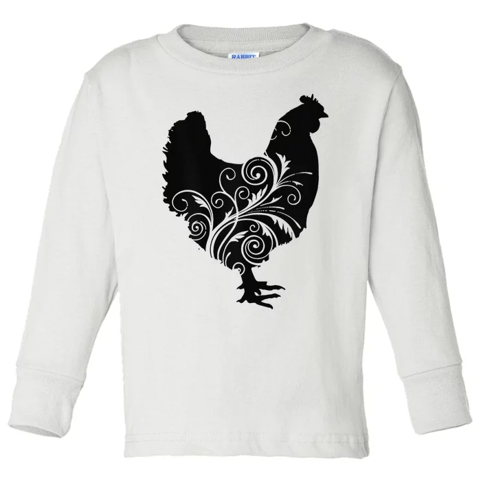 Chicken Farm Animal Poultry Farmer Gift Toddler Long Sleeve Shirt