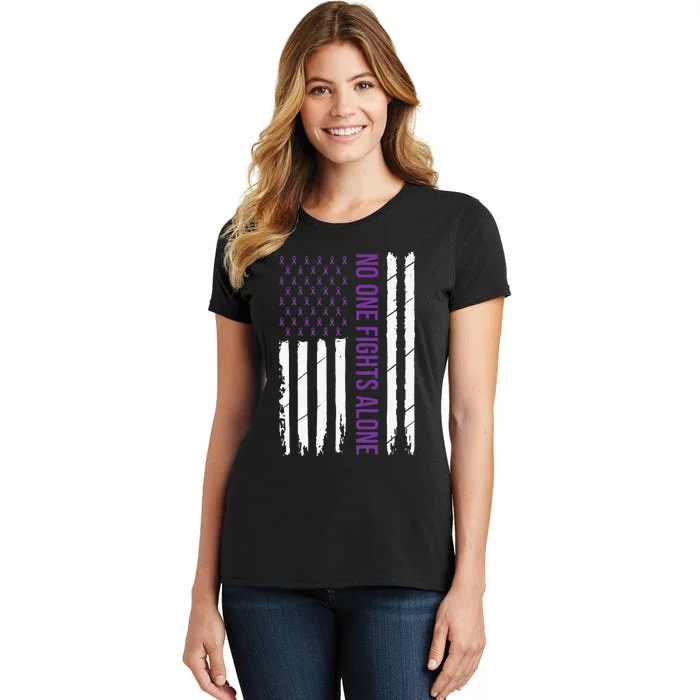 Cystic Fibrosis Awareness Purple Ribbon Women's T-Shirt