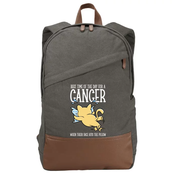 Cancer Facts Astrology Horoscope Zodiac Sign Birthday Gift Cotton Canvas Backpack