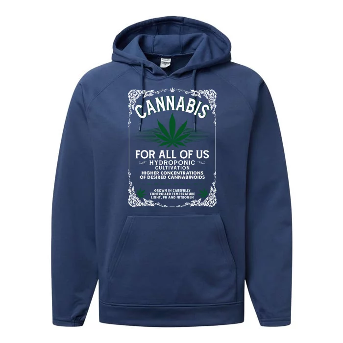 Cannabis For All Of Us Performance Fleece Hoodie