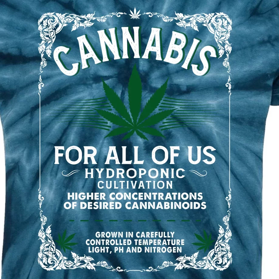 Cannabis For All Of Us Kids Tie-Dye T-Shirt