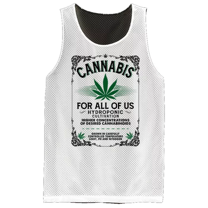 Cannabis For All Of Us Mesh Reversible Basketball Jersey Tank