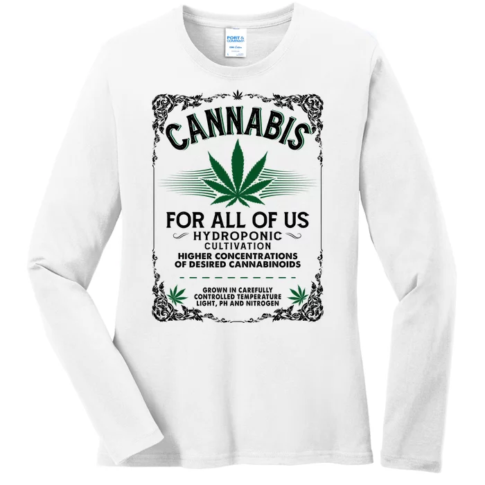 Cannabis For All Of Us Ladies Long Sleeve Shirt